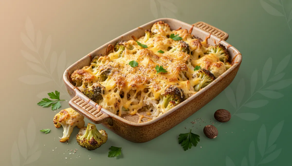 Goudbruine Ovenschotel: Bloemkool & Broccoli