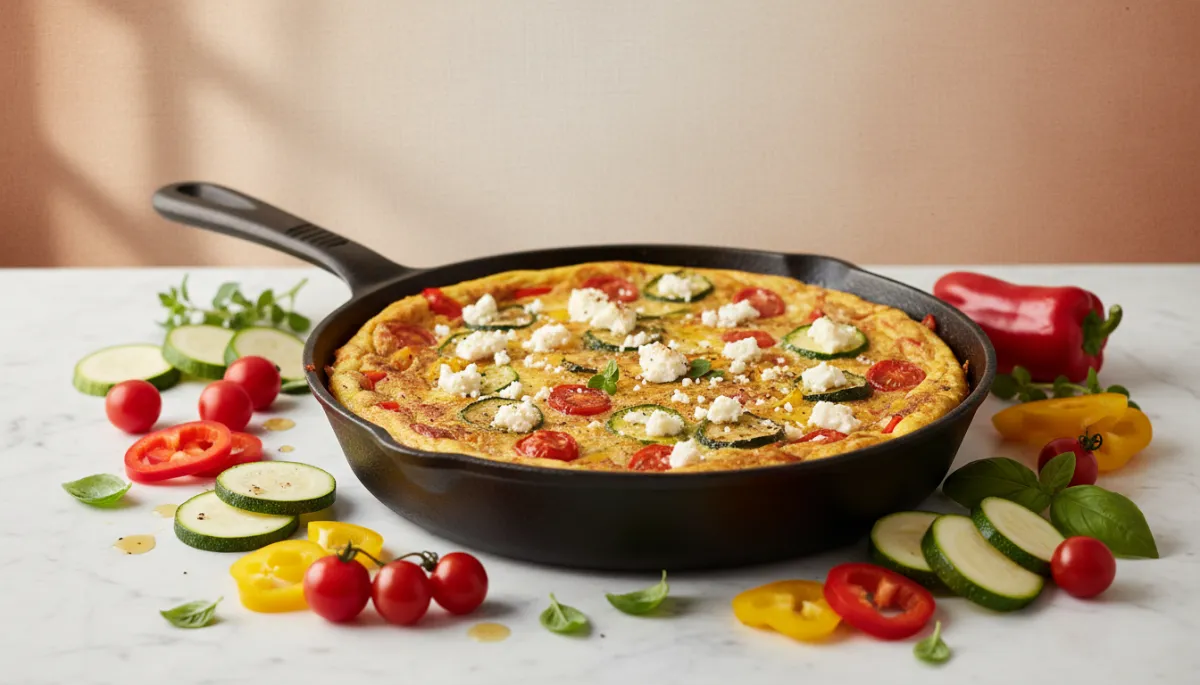 Italiaanse Frittata met Feta en Groenten