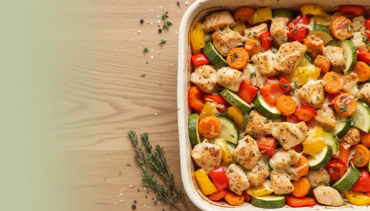 Ovenschotel Kipfilet met Wortel en Courgette