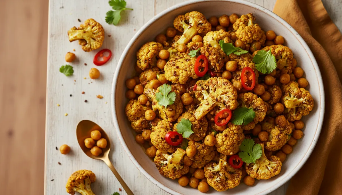 Kruidige Bloemkool & Kikkererwten Recept