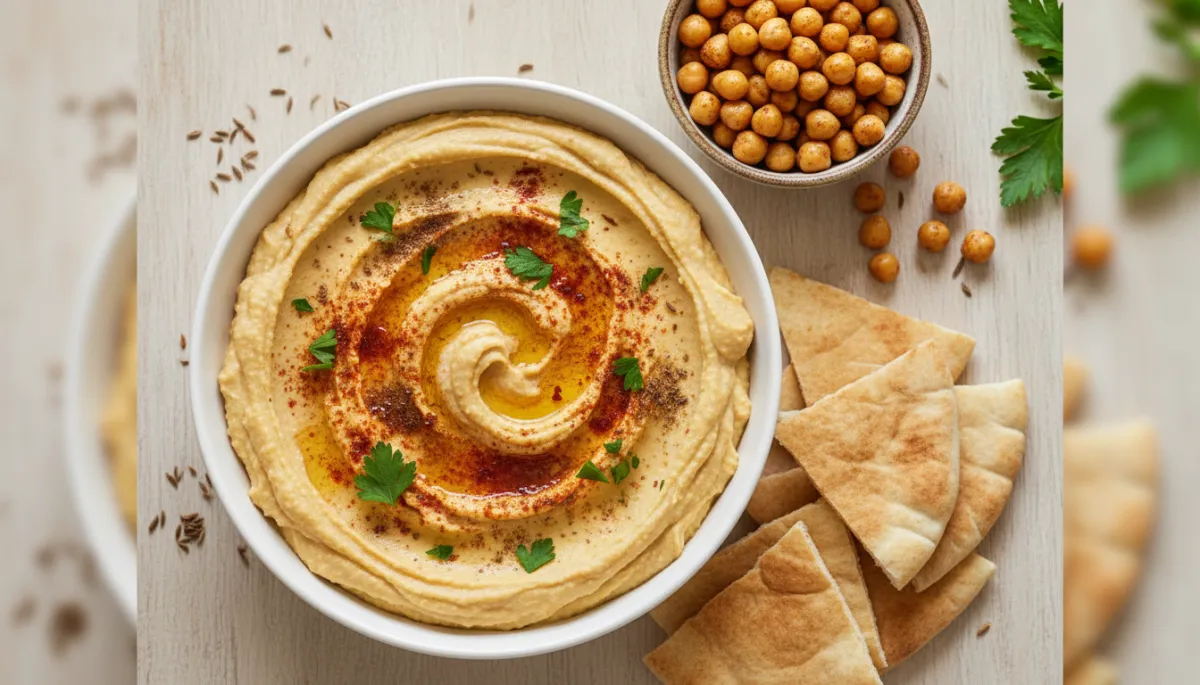 Romige Hummus Recept met Komijn en Peterselie