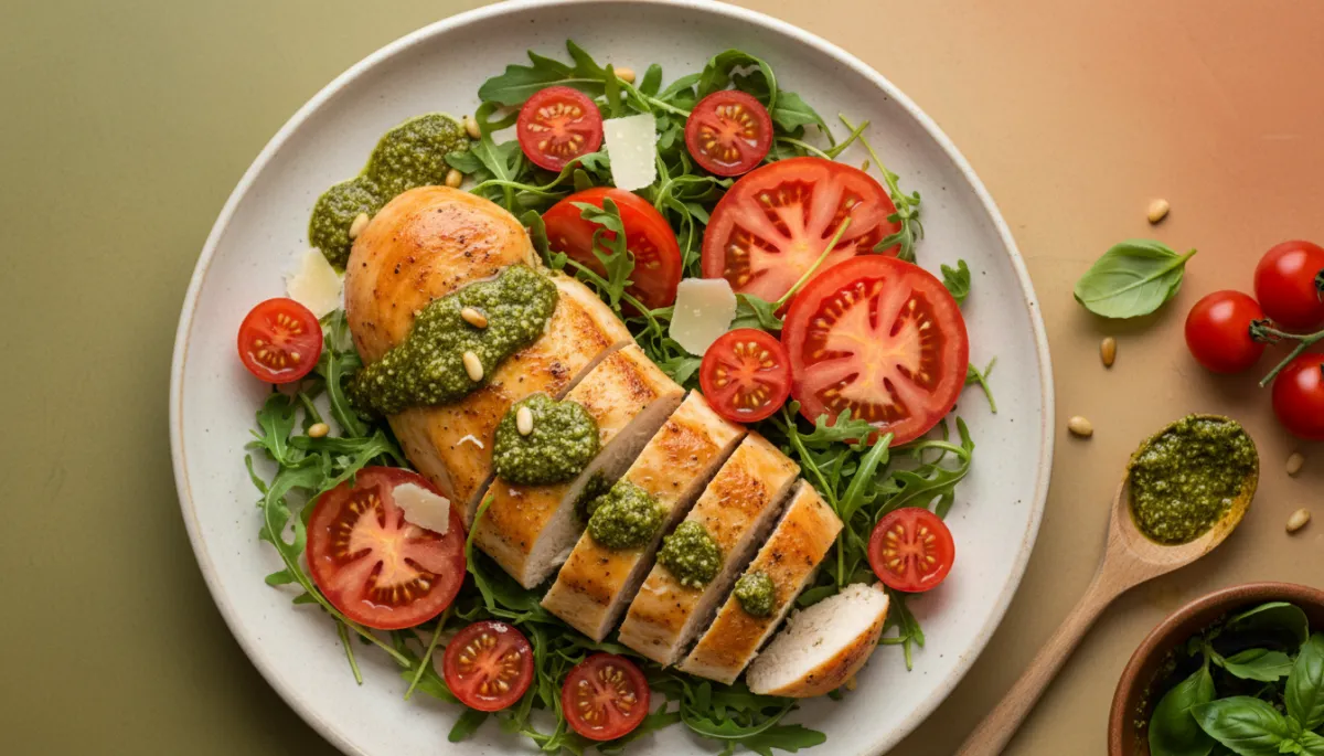 Gebakken Kipfilet met Pesto en Tomaat - Italiaans Recept
