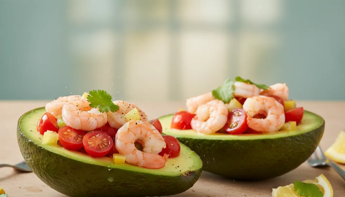 Avocadohelften met Garnalen - Metabolic Balance Recept