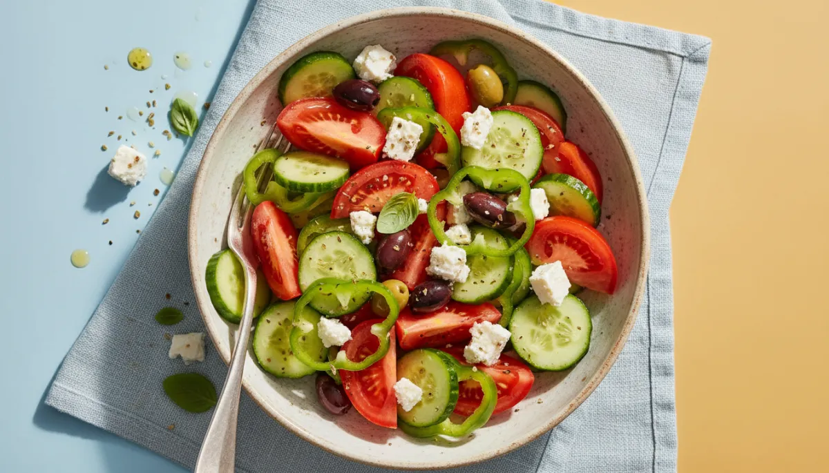 Klassieke Griekse Salade Recept | Verse Mediterrane Smaken