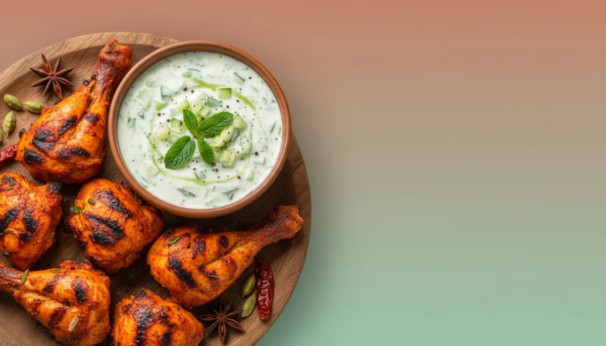 Tandoori Kip met Komkommer-Munt Raita Recept