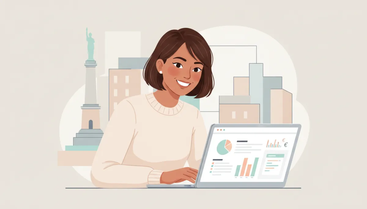 Entrepreneur luxembourgeois examinant une répartition claire des coûts de son site web Entrepreneur luxembourgeois examinant une répartition claire des coûts de son site web