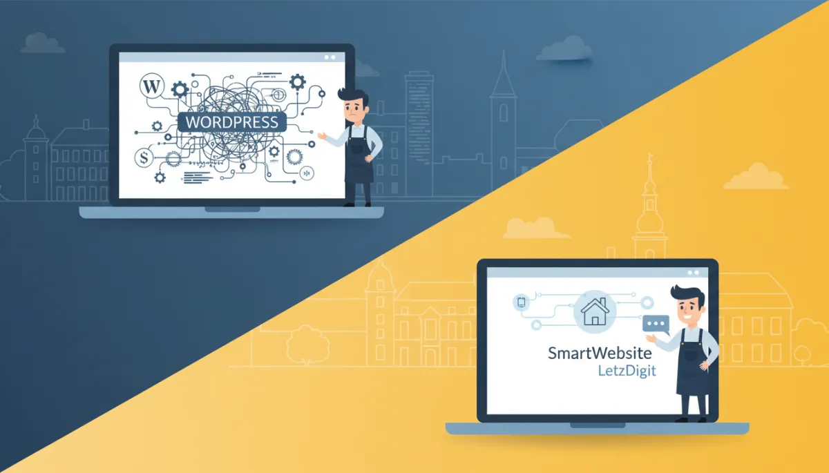 WordPress vs SmartWebsite: Choix pour Artisans Luxembourgeois