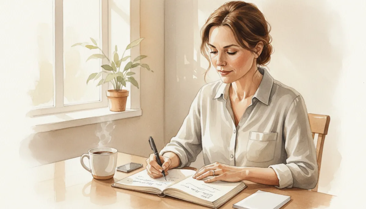 Professional writing personal and career goals in a notebook Professional writing personal and career goals in a notebook