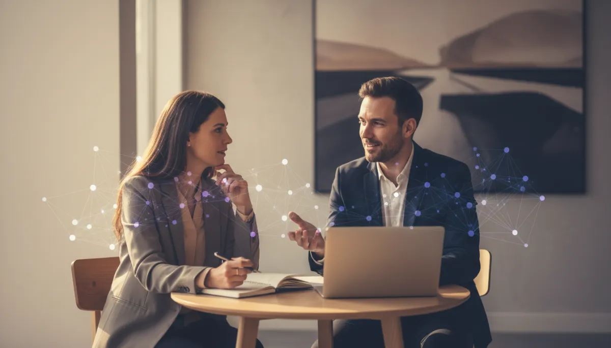 Entrepreneur working with a coach to reframe patterns and create new neural pathways Entrepreneur working with a coach to reframe patterns and create new neural pathways