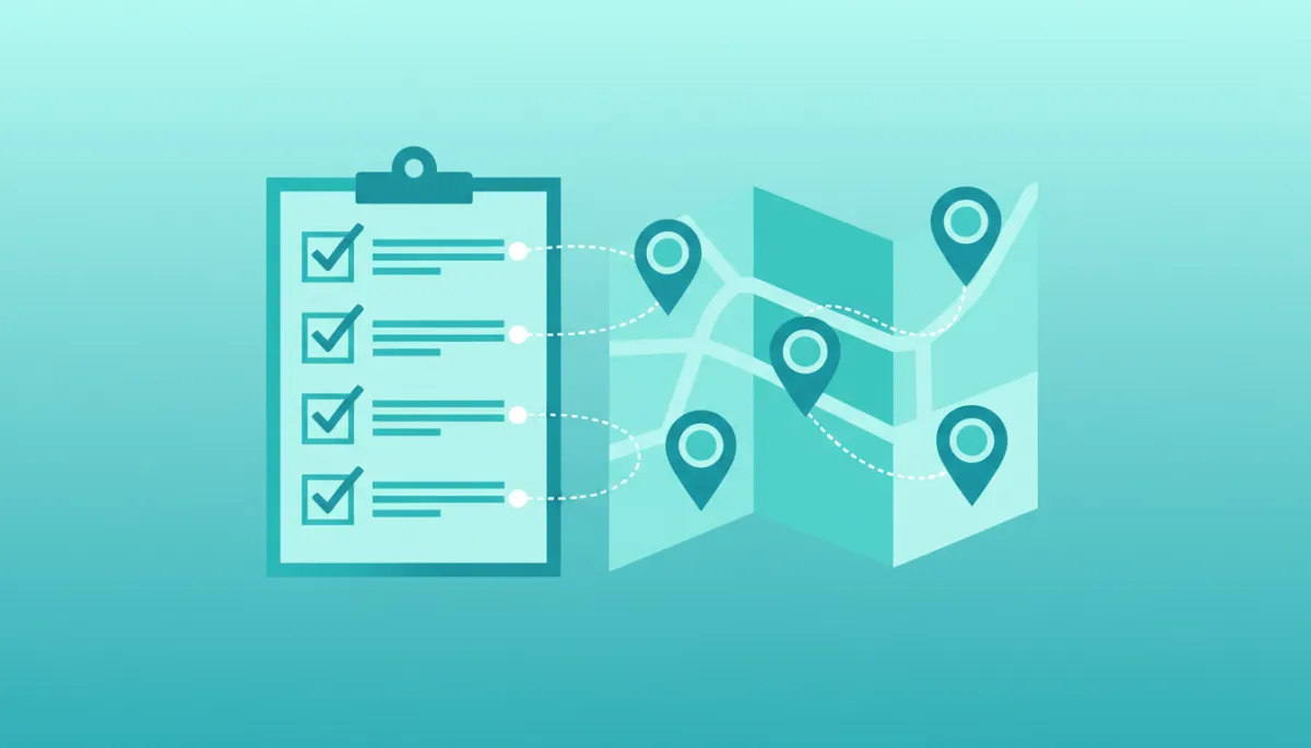 Illustration of a checklist and local clinic locations for shockwave therapy Illustration of a checklist and local clinic locations for shockwave therapy
