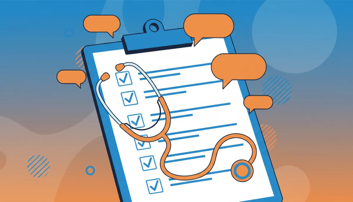 Illustrated checklist of questions to ask during a medical consultation