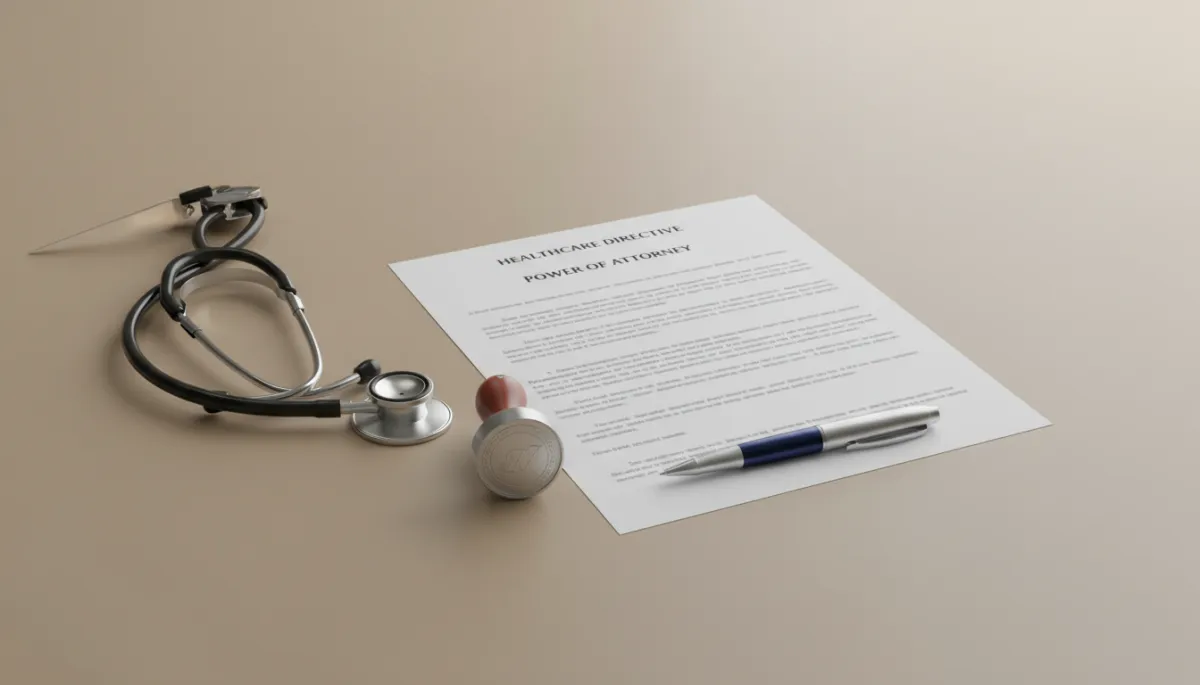 Healthcare directive and power of attorney prepared for notarization