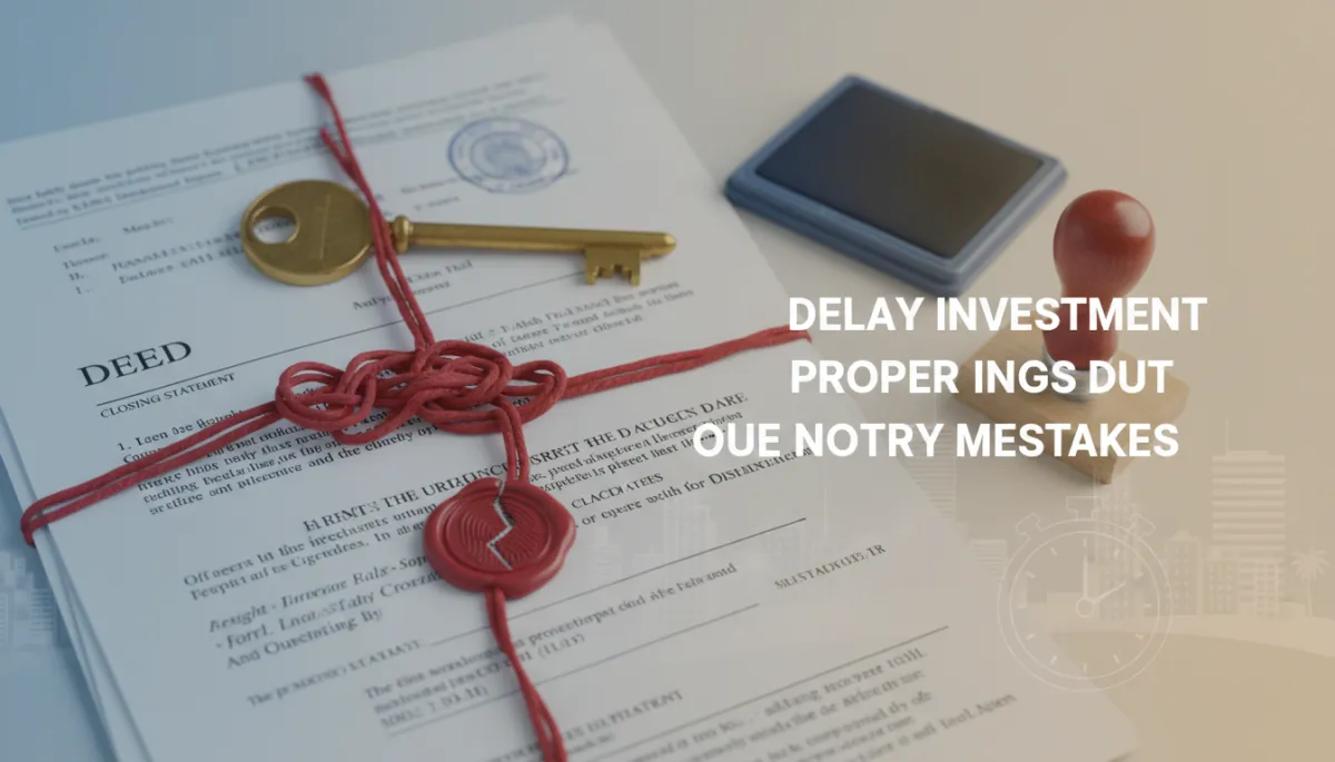 Common Notary Mistakes That Delay Investment Property Closings