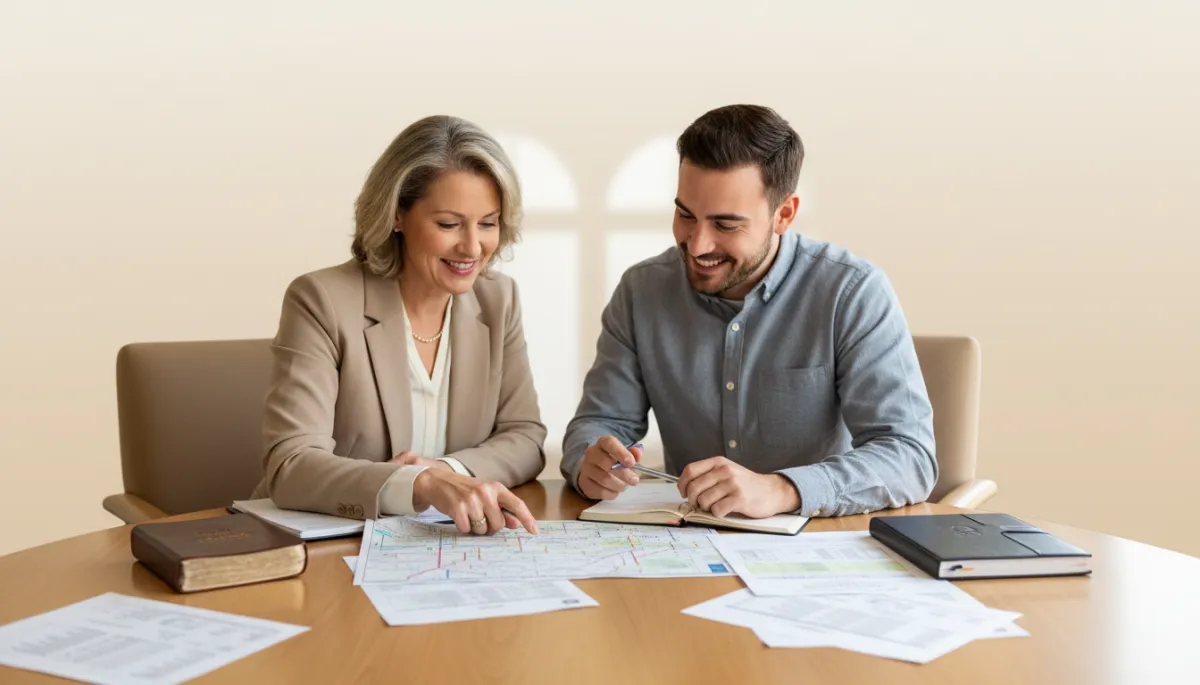 Mentor and returning citizen planning transportation and life goals together