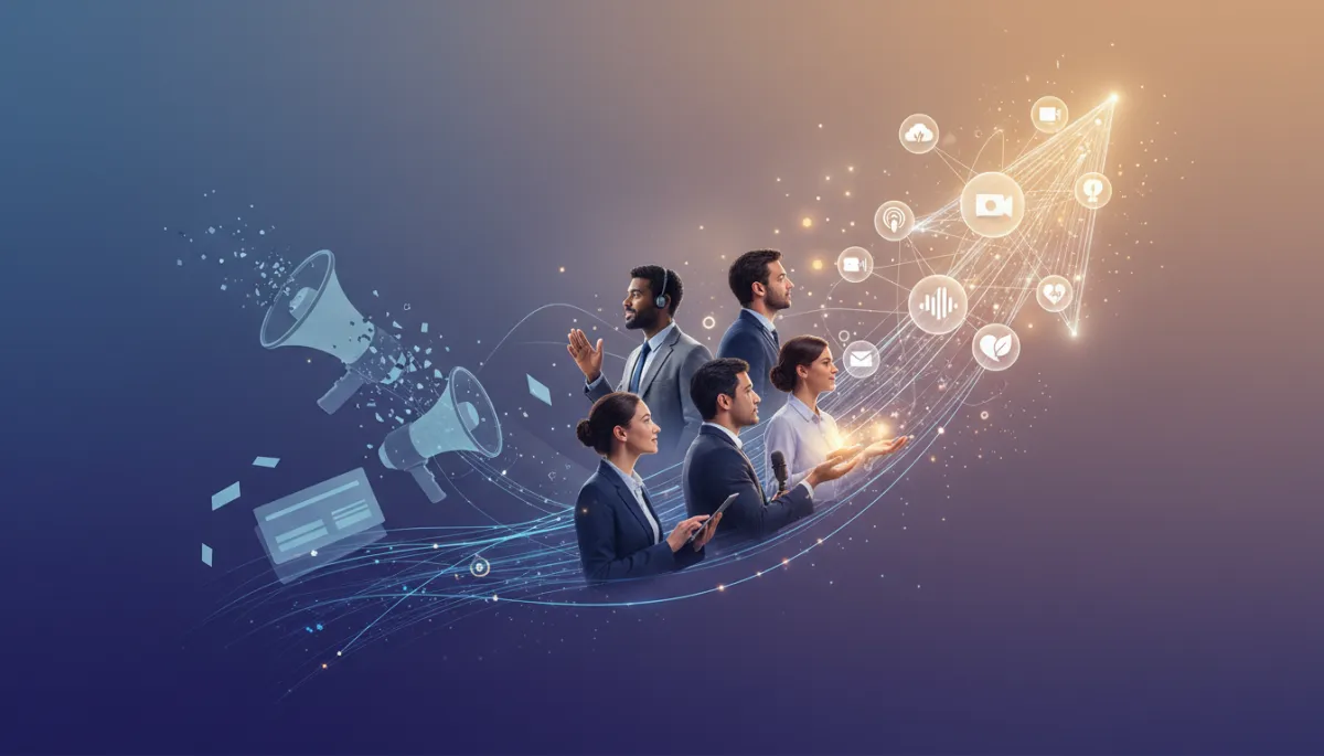 Include relevant visuals or infographics that summarize key points or processes, enhancing engagement and understanding.. Context: This is for a blog post about "The New Marketing Shift Coaches, Consultants, Trainers, and Healers Can’t Afford to Ignore". Style: Professional quality, photorealistic, high resolution