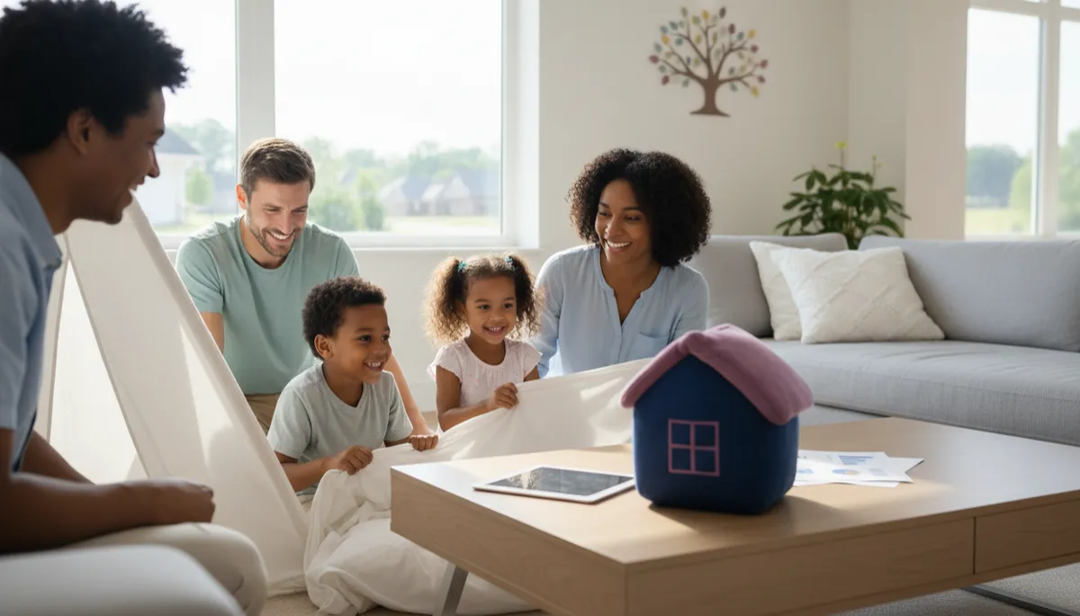 Parent and teenager reviewing financial plans together at home Parent and teenager reviewing financial plans together at home