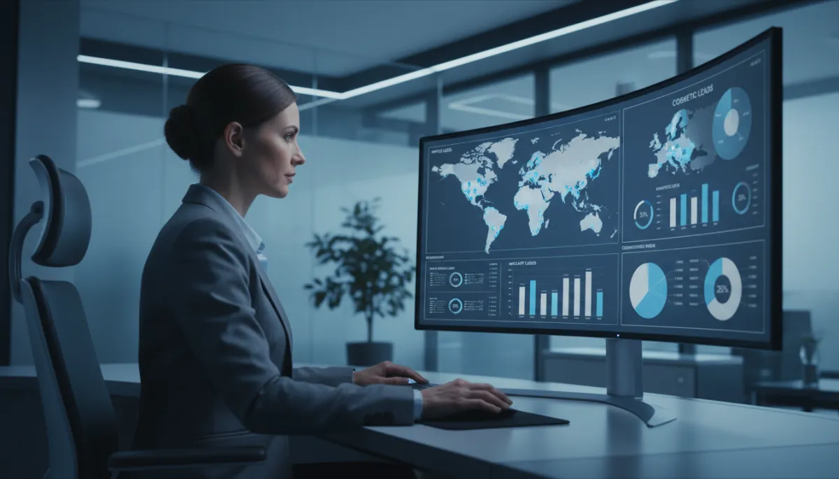 Marketing manager reviewing high-value dental leads by office location