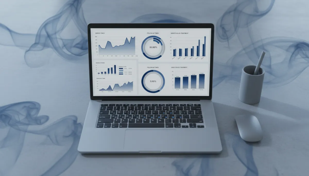 Dashboard comparing revenue metrics across multiple dental office locations