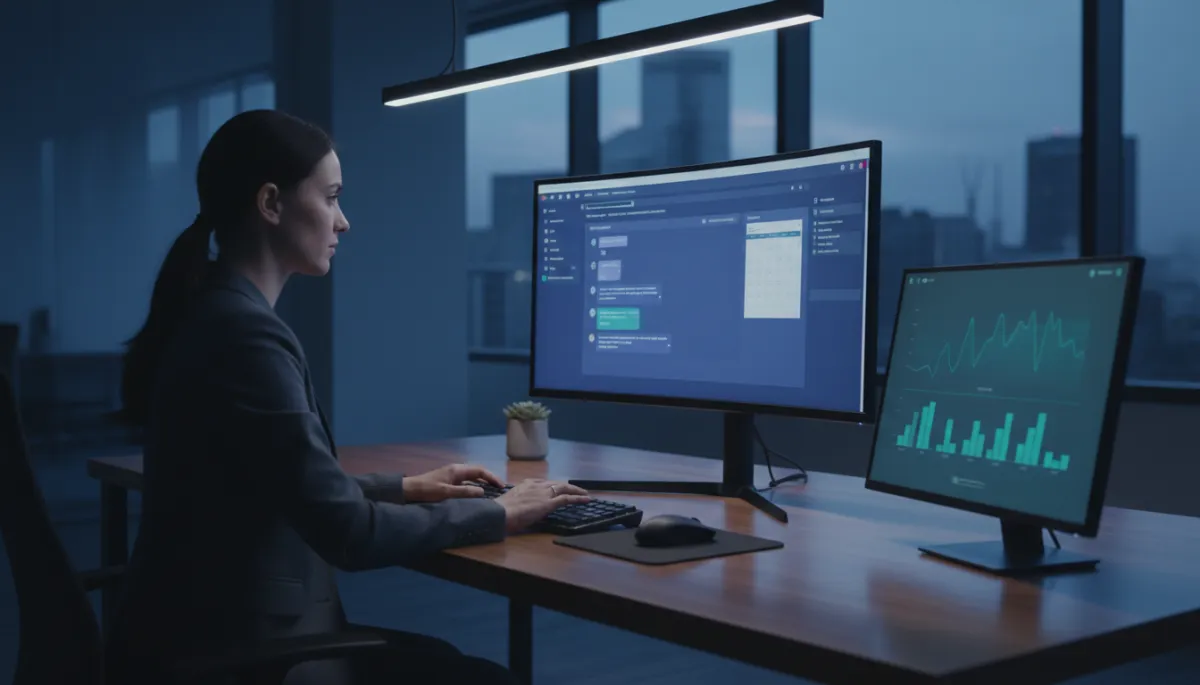 Law firm intake specialist using AI-assisted tools for client inquiries