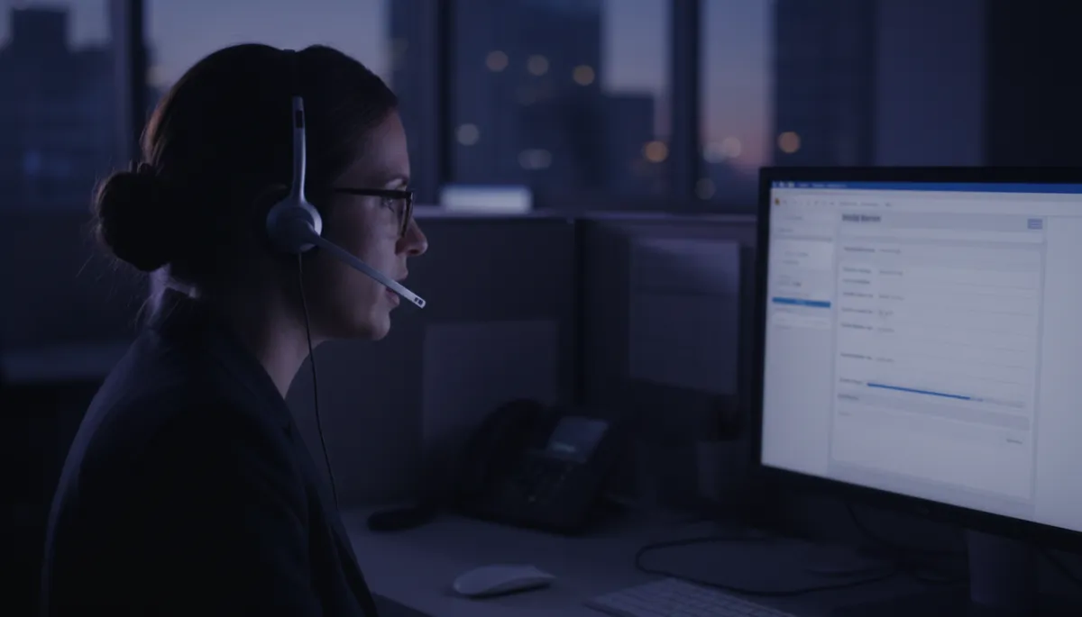 Intake specialist capturing structured details from an after-hours legal call