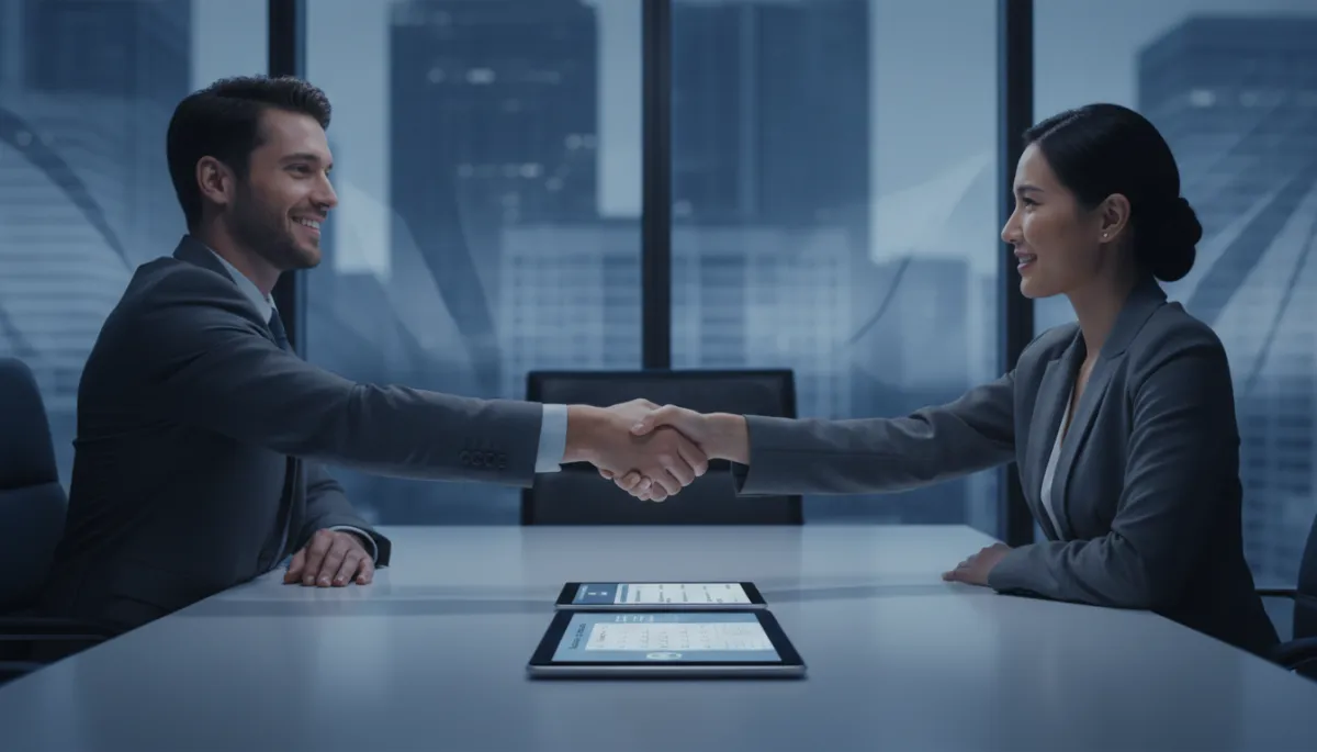 Attorney welcoming a new client after a smooth and timely intake process
