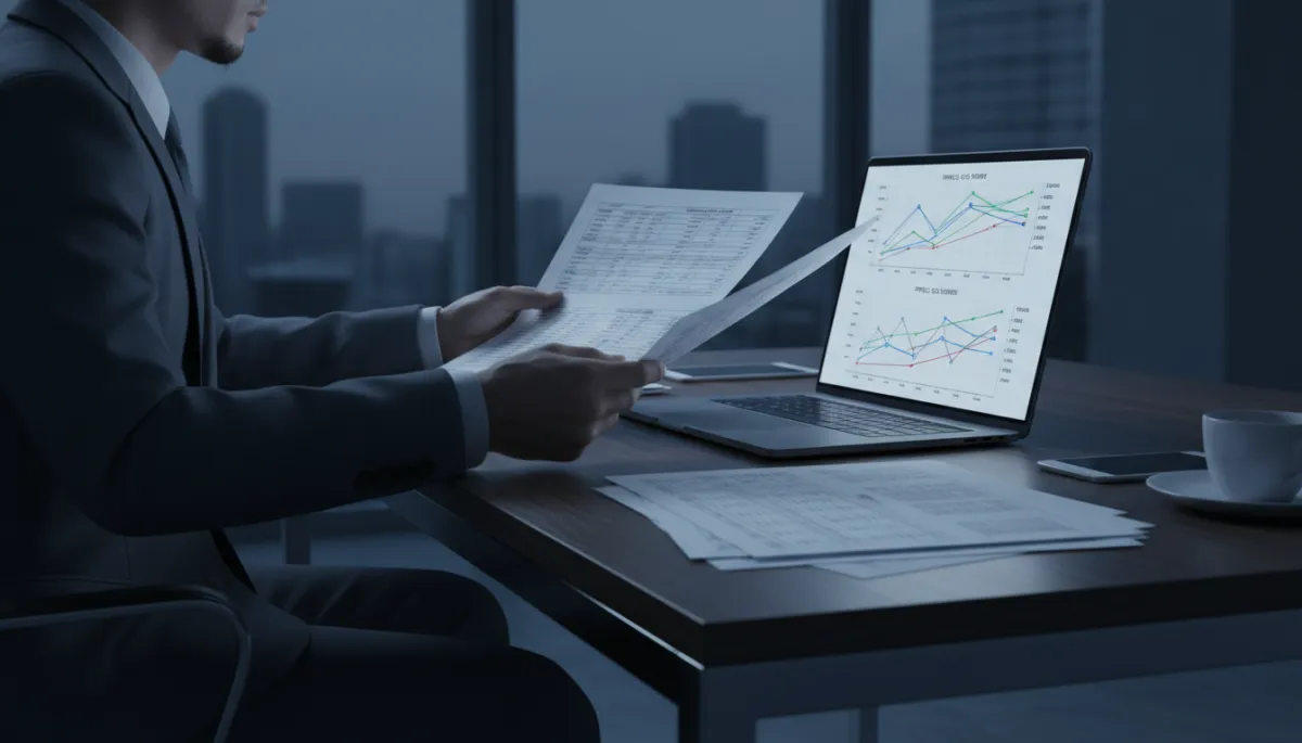 Finance professional analyzing revenue and profit trends by office location