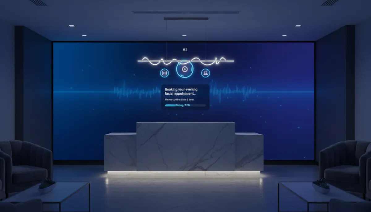 AI chat interface handling med spa bookings after hours