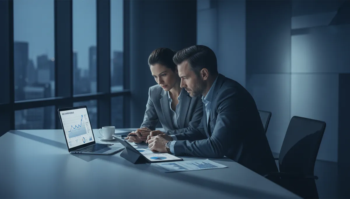 Home service leaders reviewing revenue recovery reports from AI call routing