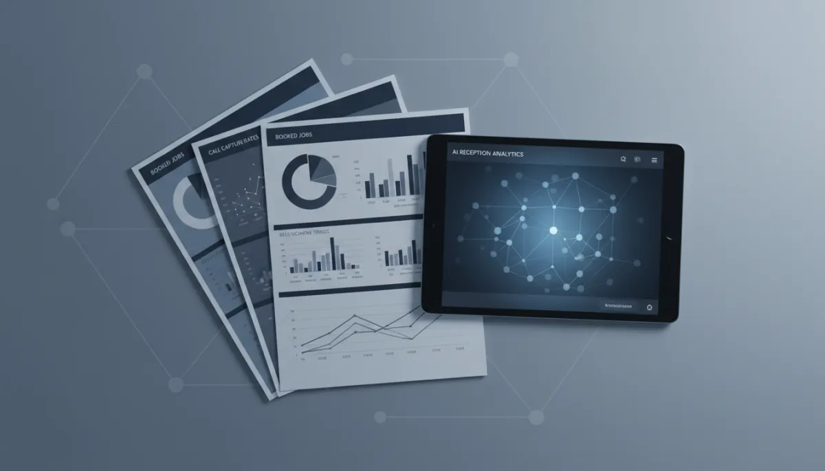 Performance reports showing impact of AI reception on revenue
