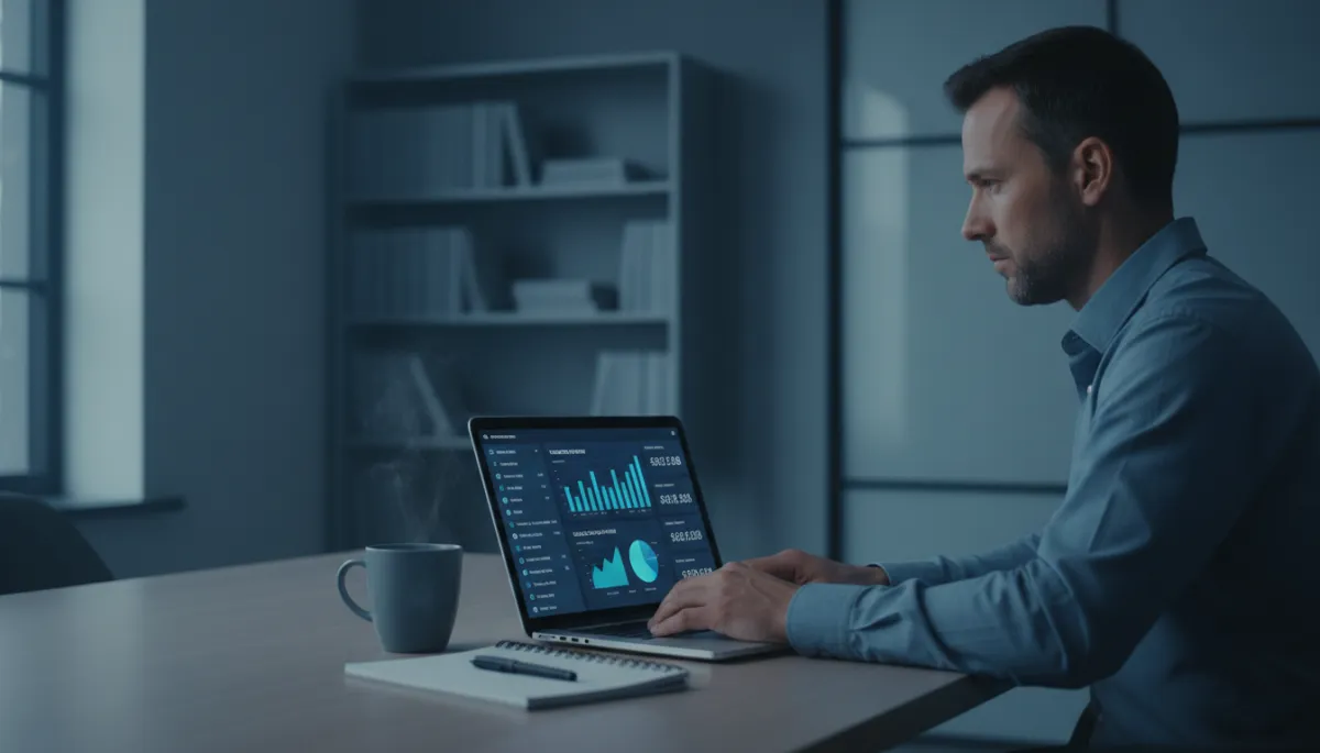 Manager reviewing revenue recovery and follow-up performance metrics