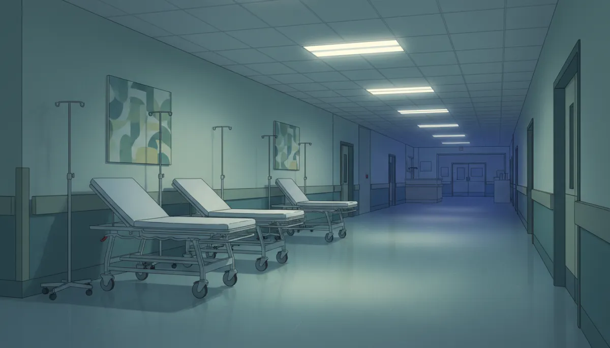 Quiet hospital corridor