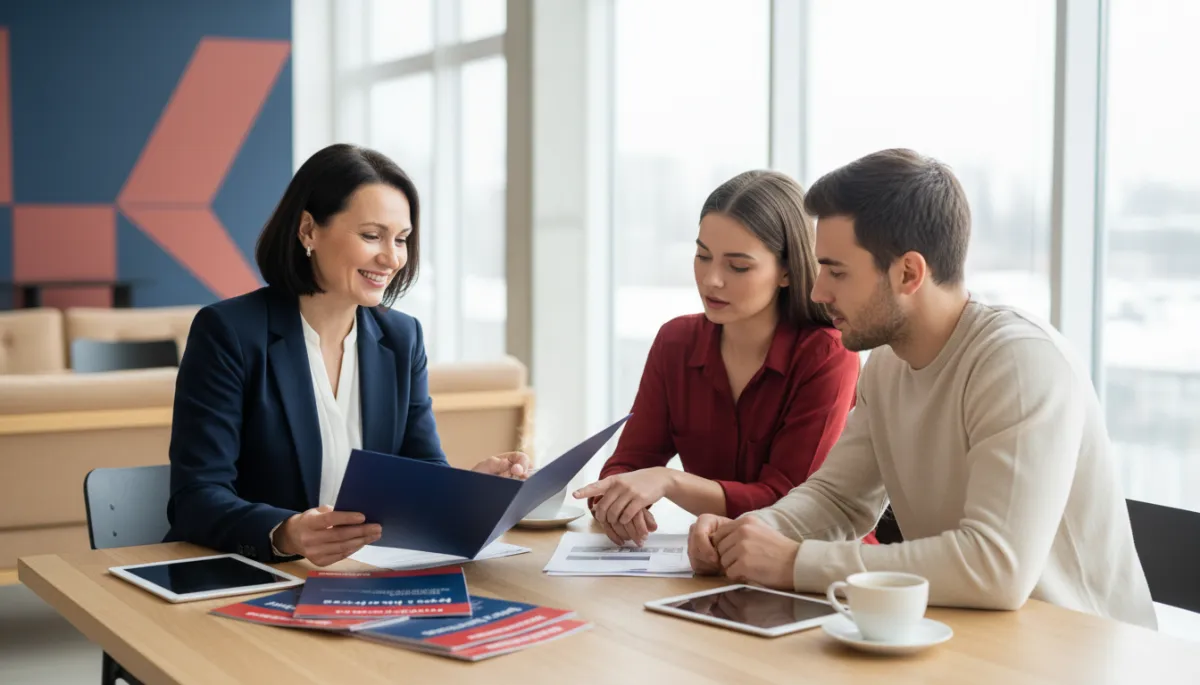 advisor reviewing plans with clients
