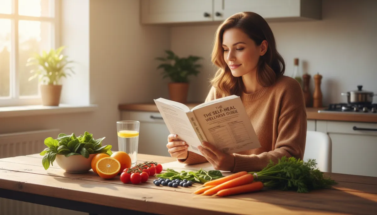 person reading health book