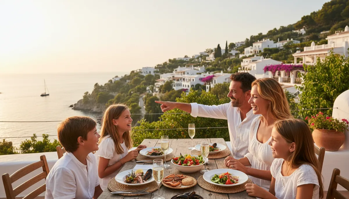Group of friends enjoying a sunny rooftop gathering and feeling secure about their health coverage