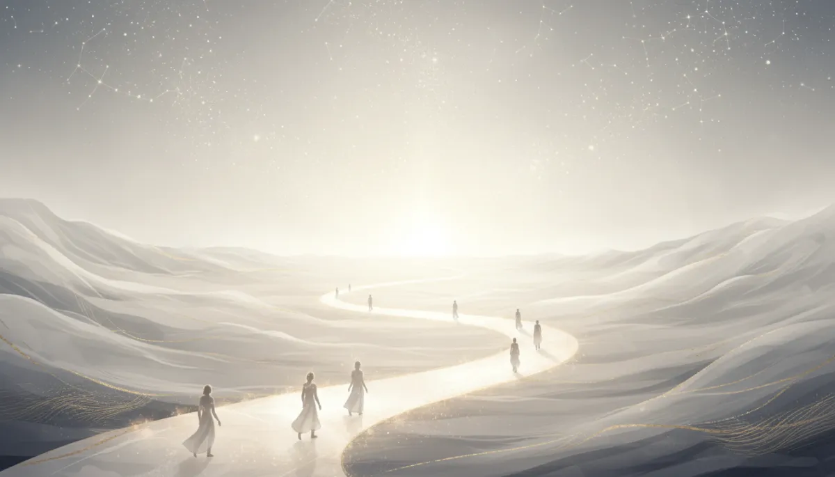 Ethereal illustration of a luminous path symbolizing the spiritual journey