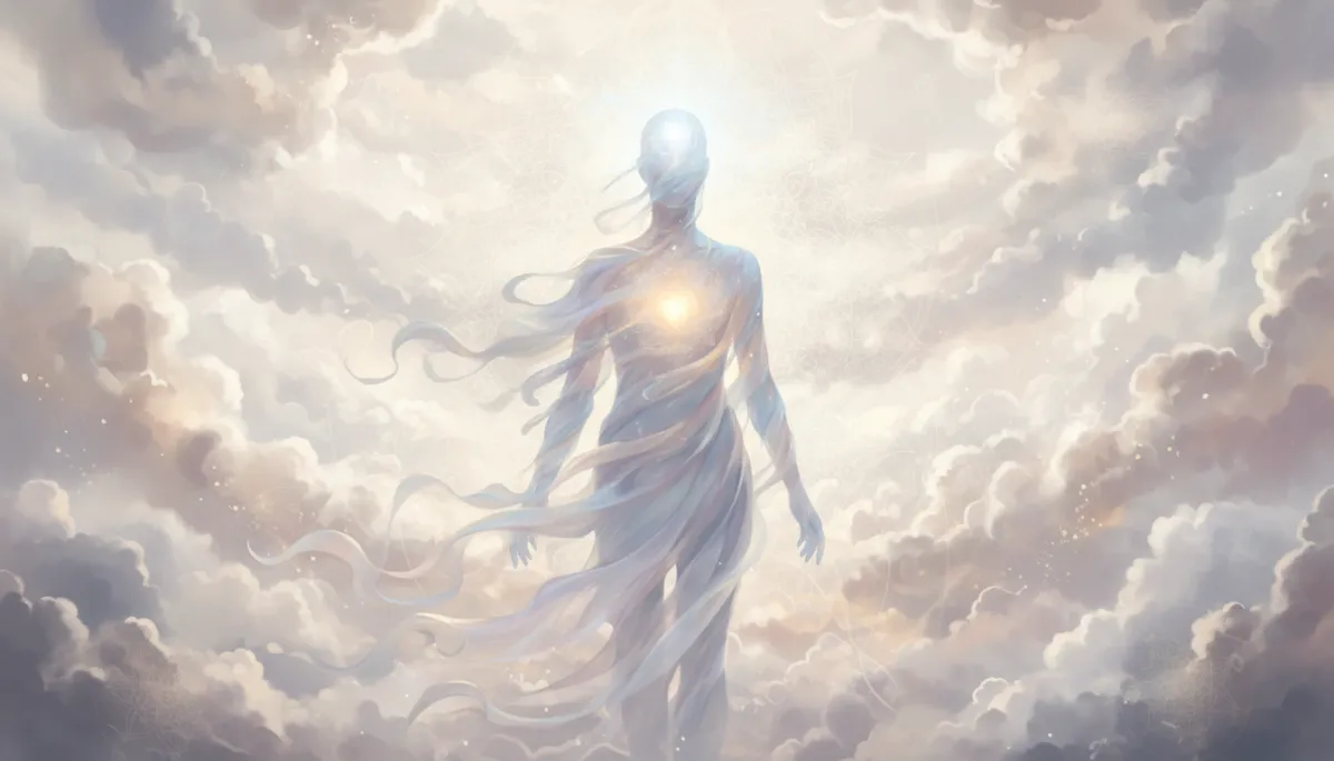 Ethereal illustration of a glowing human silhouette symbolizing inner awareness