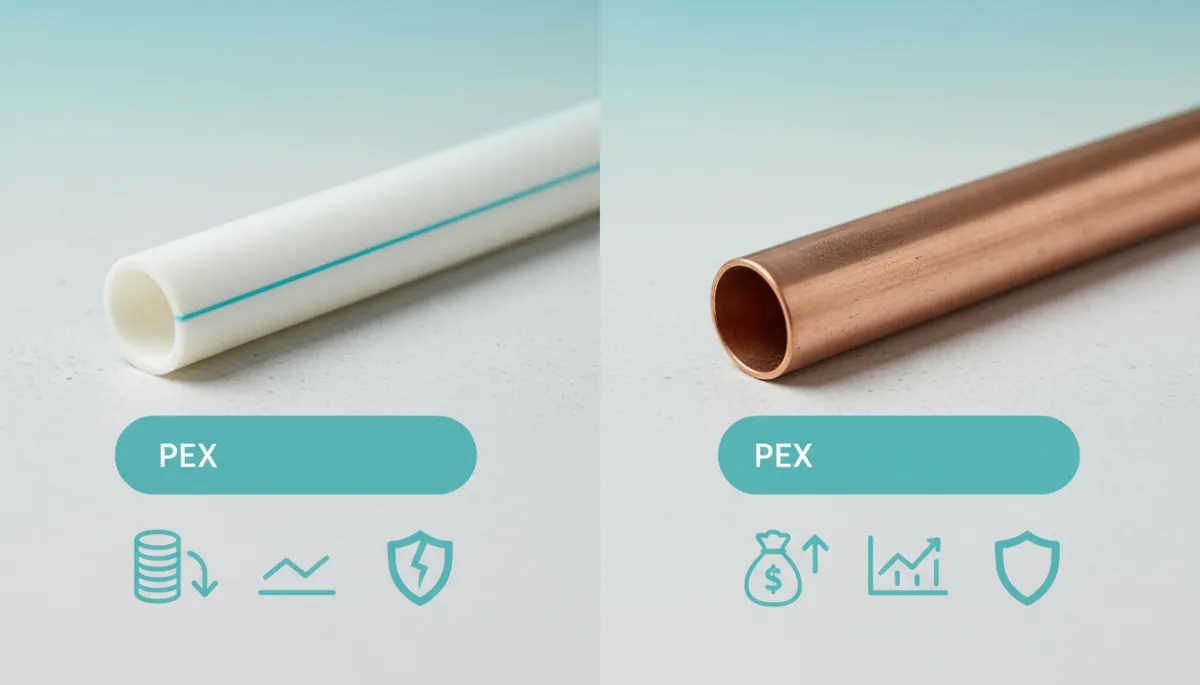 Comparison of PEX and copper pipes used in home repiping