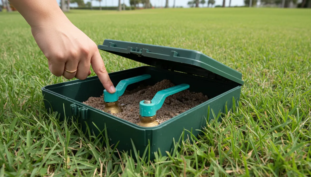 Checking irrigation valve box for leaks that can increase water bills Checking irrigation valve box for leaks that can increase water bills