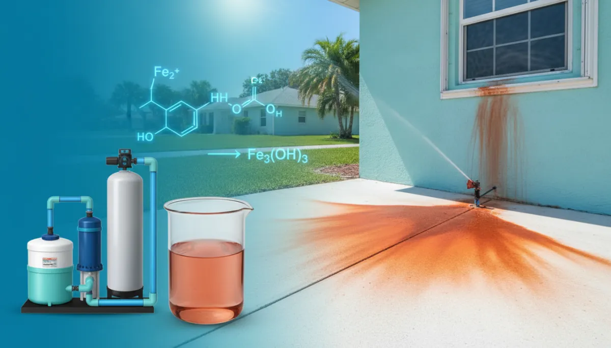 Remove Iron Stains from SWFL Well Water Driveways