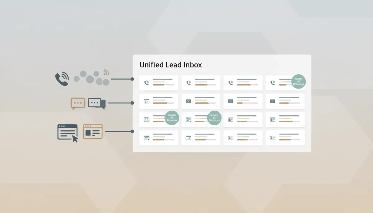 Unified lead inbox with instant AI responses for calls and messages Unified lead inbox with instant AI responses for calls and messages