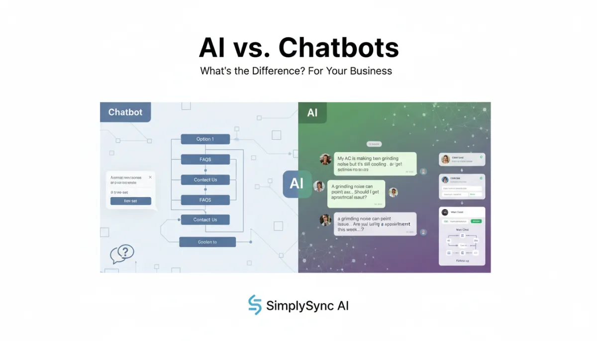 AI vs Chatbots: Key Differences for Small Businesses