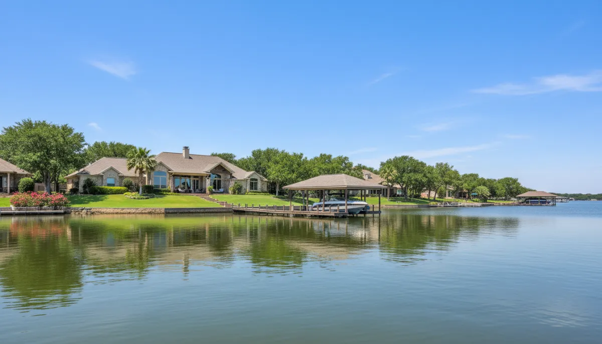 Vacant Lake Conroe living room awaiting regular home watch inspections