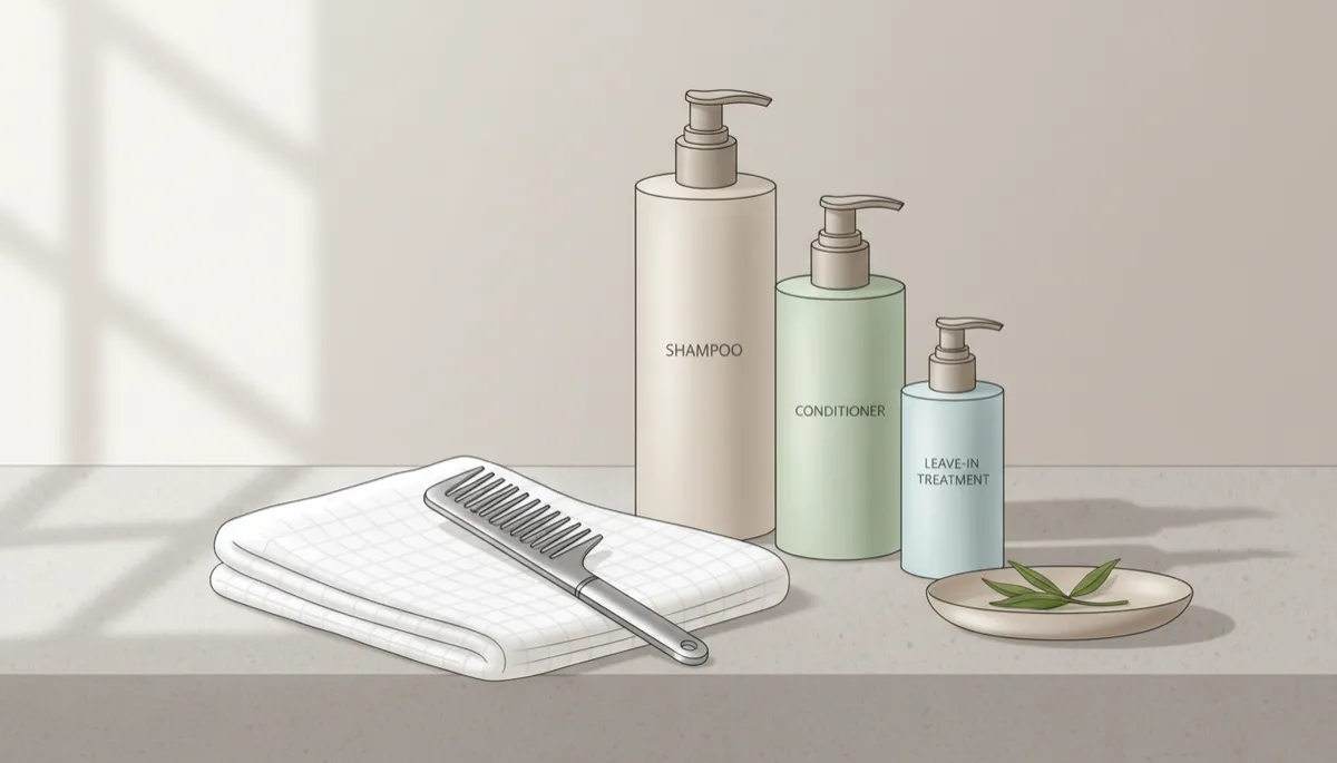 Lice comb and gentle hair products prepared for head lice treatment Lice comb and gentle hair products prepared for head lice treatment