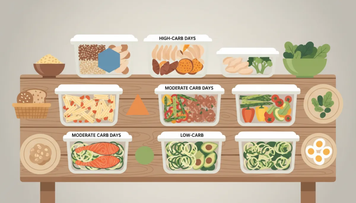 Organisation de repas hebdomadaires pour le carb cycling Organisation de repas hebdomadaires pour le carb cycling