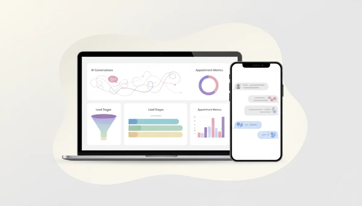 Dashboard showing AI-driven lead nurturing and appointment metrics