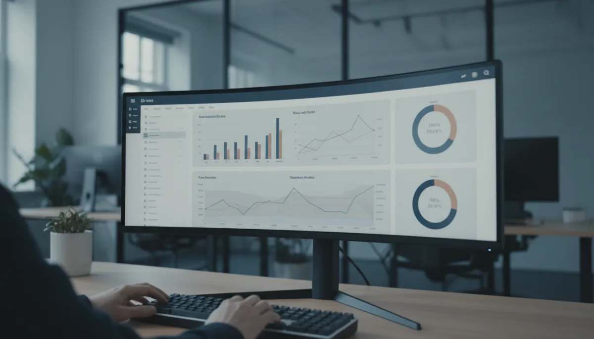 Professional dashboard view of AI coding leaderboard and performance charts