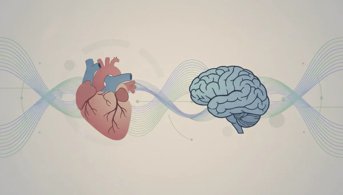 Diagram showing connection between heart, brain, vagus nerve, and HRV Diagram showing connection between heart, brain, vagus nerve, and HRV