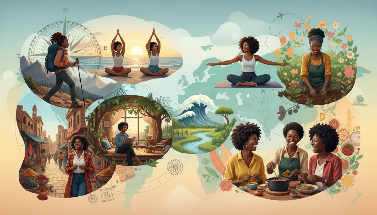 Women travelers taking part in a local cooking class