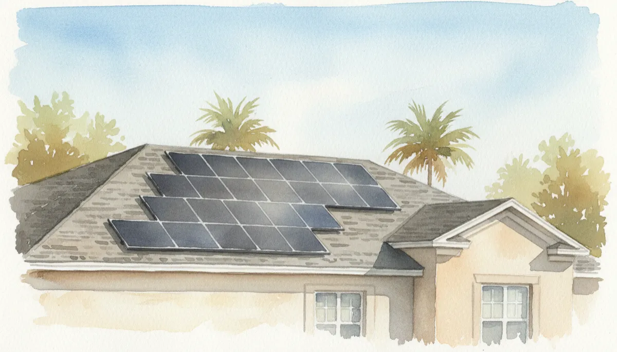 Riverview home with solar panels integrated into a modern roof