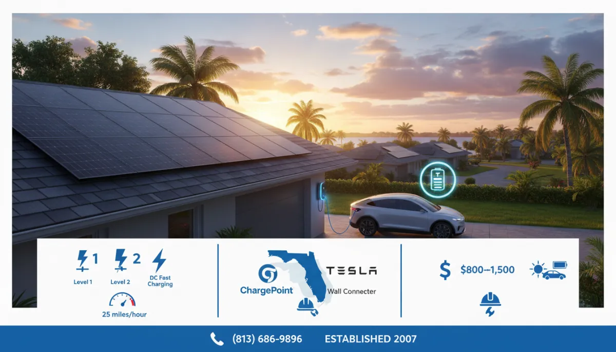 EV Charger Installation Tampa FL — Starting at $795 | Fused Solar & Roofing